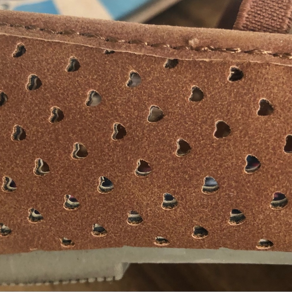 Toddler Girls Carter's Faux Suede Dark Tan/Brown Ballet Flats Mary Janes Size 8 - Picture 3 of 14